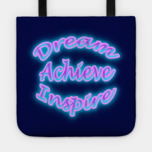 Dream Achieve Inspire Cotton Candy Colored Tote