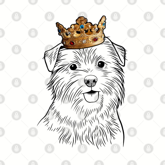 Norfolk Terrier Dog King Queen Wearing Crown by millersye