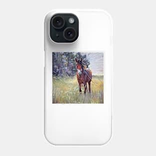 Image of a bay horse Phone Case