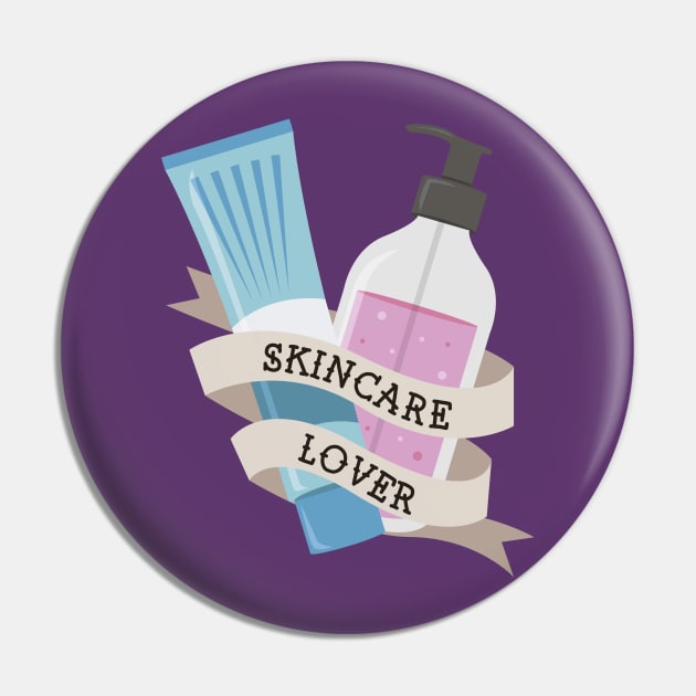 Skincare Lover Cream and Cleanser Banner Pin by alinabeska