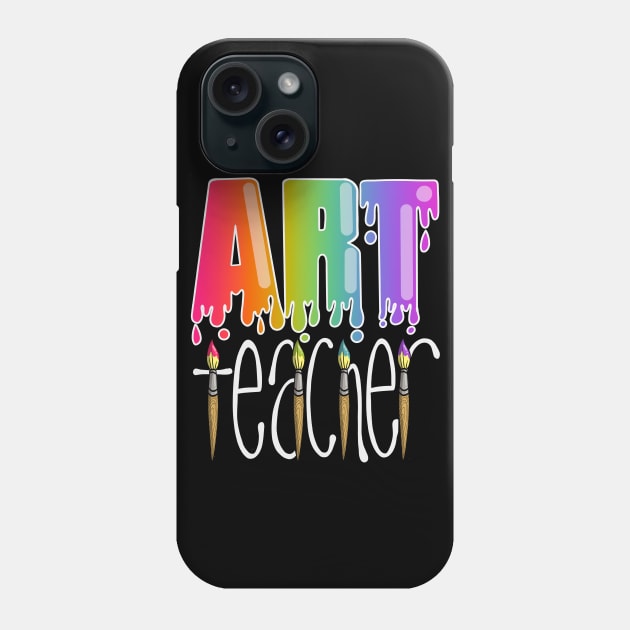 Art Teacher with Paintbrushes and Paint Drip Phone Case by The Craft ACE