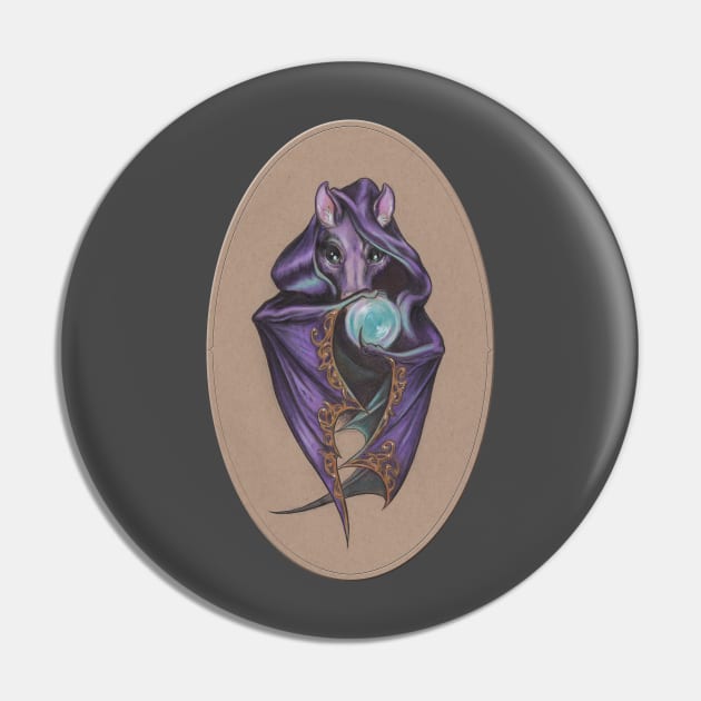 Wizard Bat (with Crystal Ball) Pin by justteejay