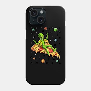 Alien Riding Pizza Phone Case