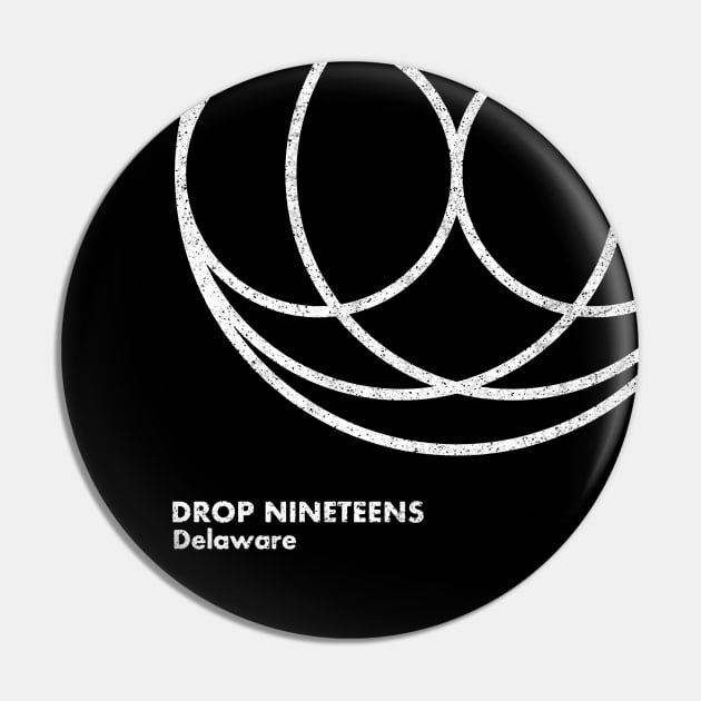 Drop Nineteens / Minimal Graphic Design Artwork Pin by saudade