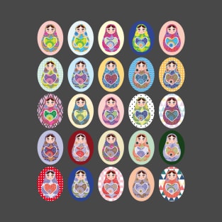 Russian dolls matryoshka (6) T-Shirt