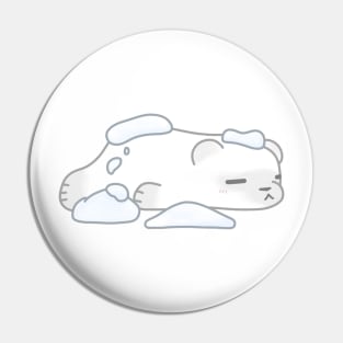 Sleepy Polar Bear Pin