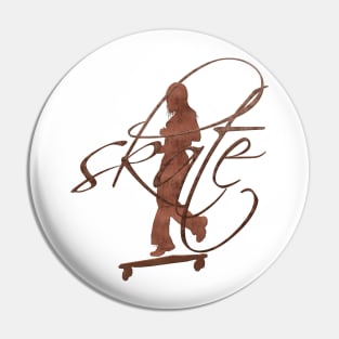 Bright Skater Girl Pin