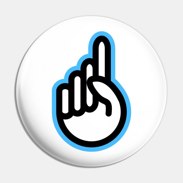 Hand gesture - one finger Pin by stephenignacio