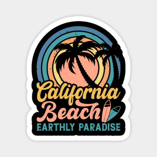 California Beach Earthly Paradise T Shirt For Women Men Magnet