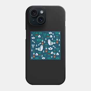 Little birds, flowers and fruits Phone Case