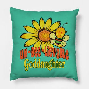 Unbelievable Goddaughter Sunflowers and Bees Pillow