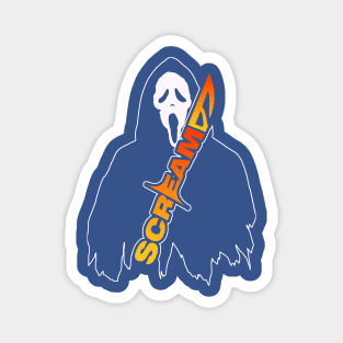 scream VI  (Scream 6)  scary horror movie graphic design by ironpalette Magnet