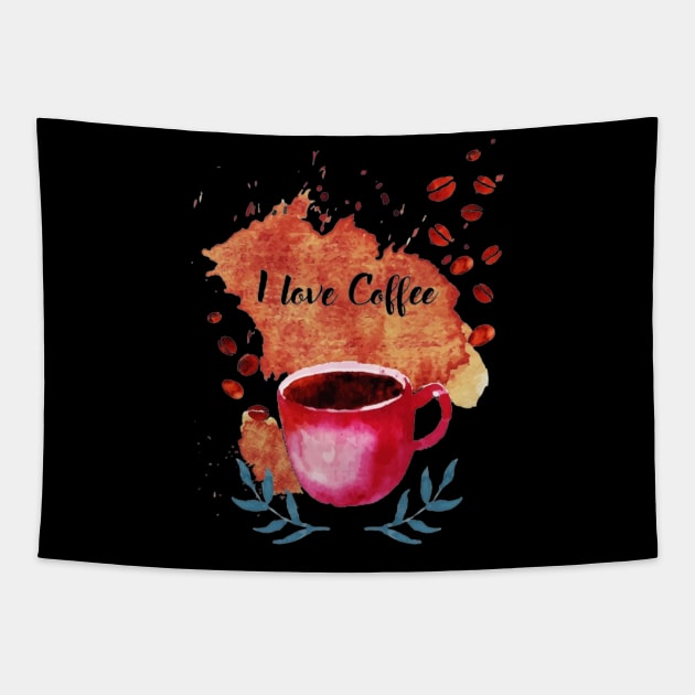 I love coffee Tapestry by  El-Aal