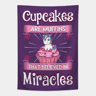 Cupcakes Muffins Miracles Unicorns Tapestry