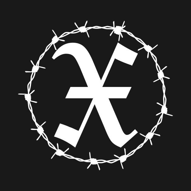 X Cross Saint Andrew Gothic Barbed Wire Pocket by thecamphillips