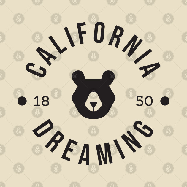 California Dreaming Minimalist Bear by CloudWalkerDesigns