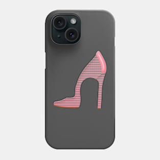 Pink and grey high heel shoe Phone Case