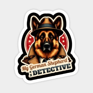 German Shepherd Detective Magnet