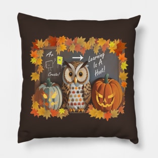 Teachers Learning Is A Hoot Fall Pillow