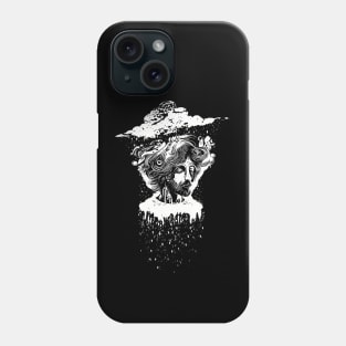 Rain man. Color drip. White Phone Case