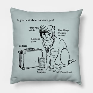 Is your cat about to leave you? Pillow