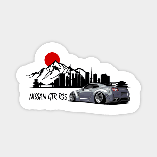 Nissan GTR R35, JDM Car Magnet by T-JD