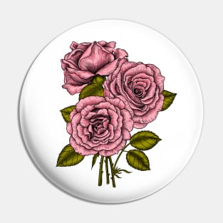 Pink roses bouquet Pin