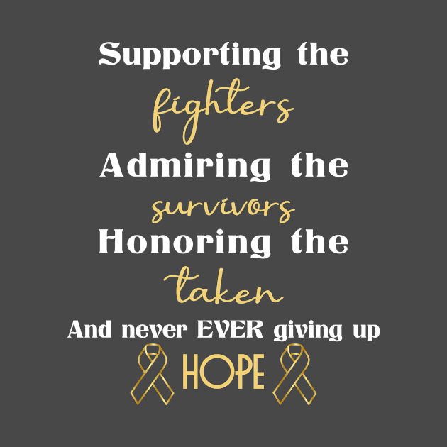 Childhood cancer Awareness support the fighters honor taken by Shop design