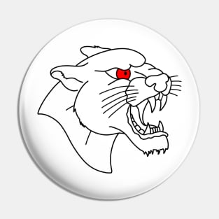 HomeSchoolTattoo Panther Head (RED EYE) Pin