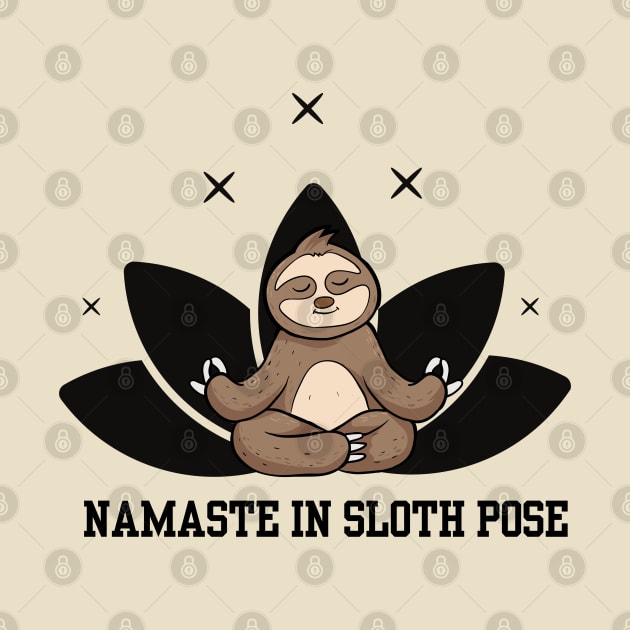 Namaste in sloth pose - sloth by Syntax Wear