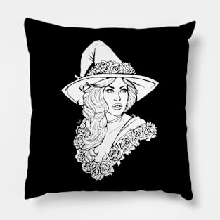 Rose Witch (White Cutout) Pillow