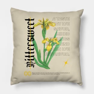 Bittersweet Melancholic Mellow Feelings Emotions Wildflower Pillow