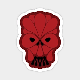 Abstract Red Skull Magnet