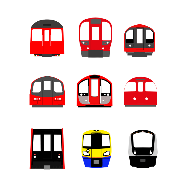 London underground Subway Trains by 2createstuff