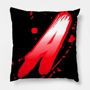 Bloody letter A Pillow