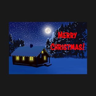 Festive Landscape Card: Merry Christmas! T-Shirt