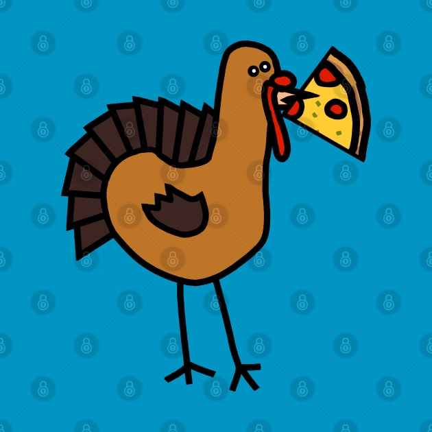 Thanksgiving Turkey with Pizza Slice by ellenhenryart