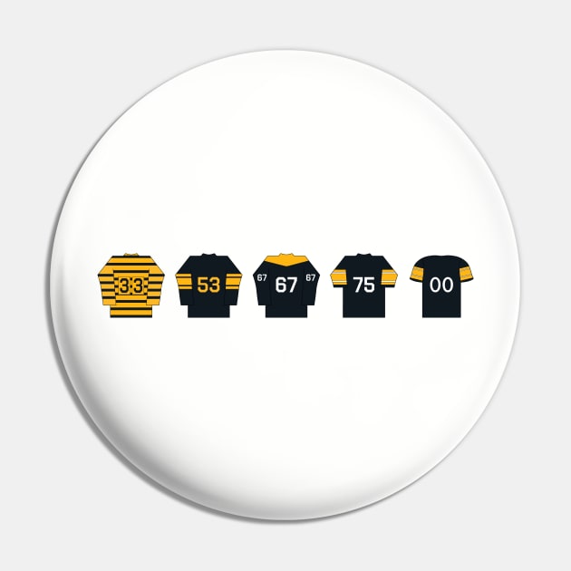 Pittsburgh Steelers Jersey History Pin by WalkDesigns