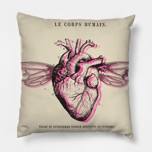 PINK HEART WINGS Pillow