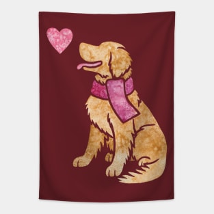 Watercolour Golden Retriever Tapestry