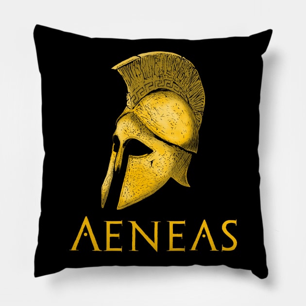 Ancient Greek & Roman Mythology - Aeneas - Trojan War Pillow by Styr Designs