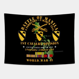 Battle for Manila - 1st Cavalry Division w PAC - PHIL SVC Tapestry