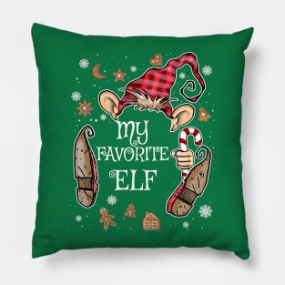 Cute My Favorite Elf Christmas Costume Pillow