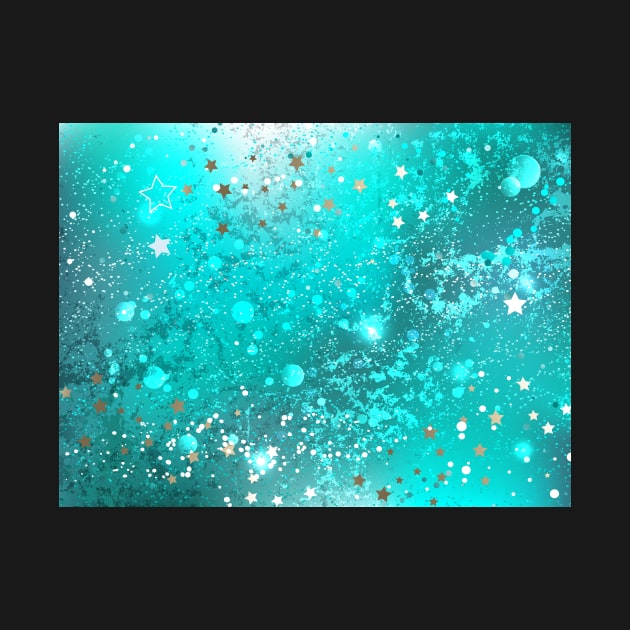 Turquoise Foil Background by Blackmoon9