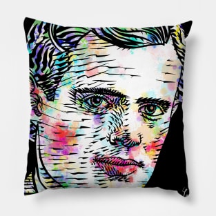 JACK LONDON watercolor and ink portrait Pillow