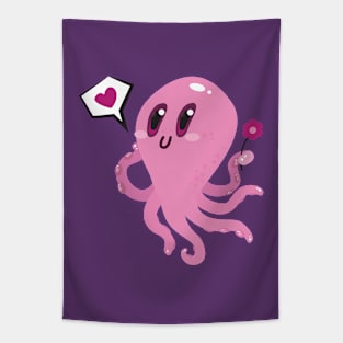 Cute octopus flower gift Tapestry