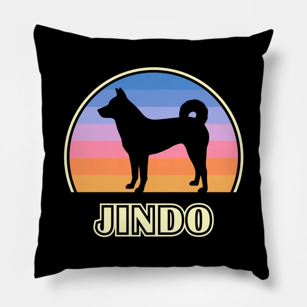 Jindo Vintage Sunset Dog Pillow by millersye