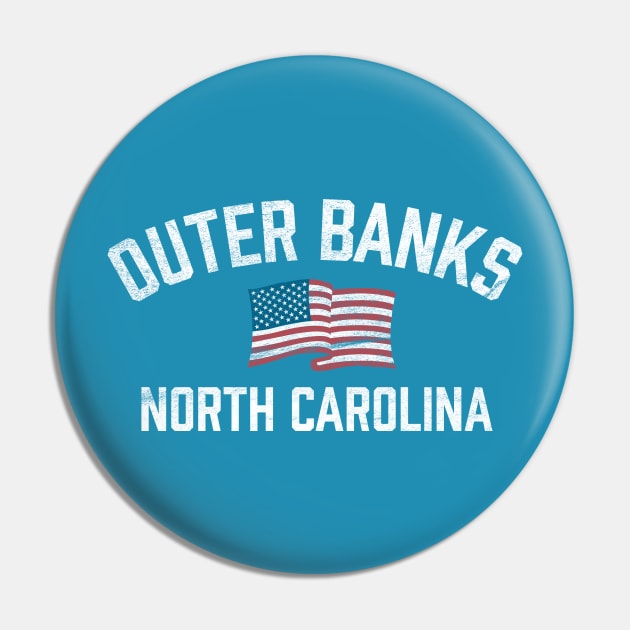 Outer Banks OBX - North Carolina - American Flag Pin by TGKelly