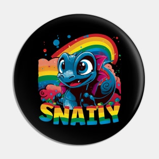 Snaily The Super Cute Rainbow Snail Pin