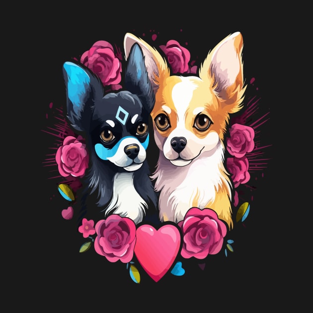 Chihuahua Couple Valentine by JH Mart